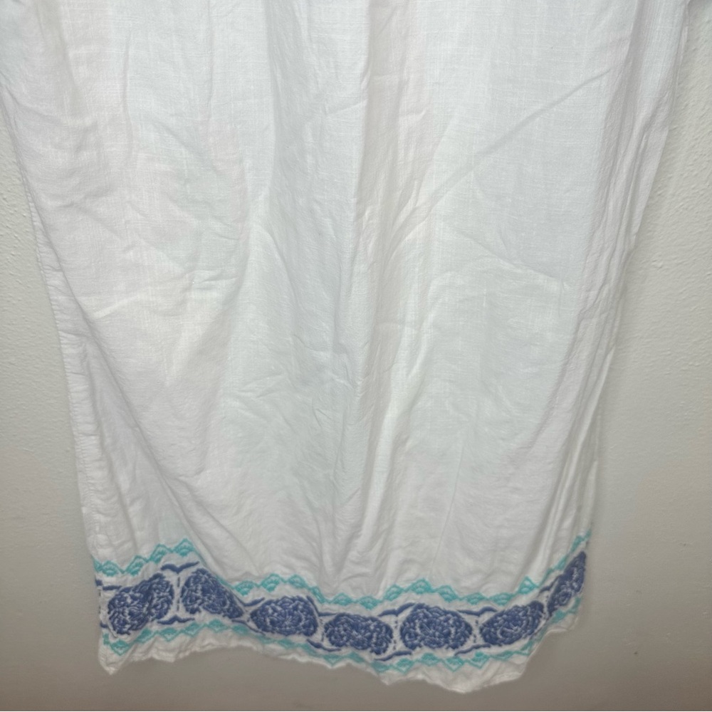 Vineyard Vines Medallion Popover White & Blue Dress Size XSmall - Picture 11 of 15